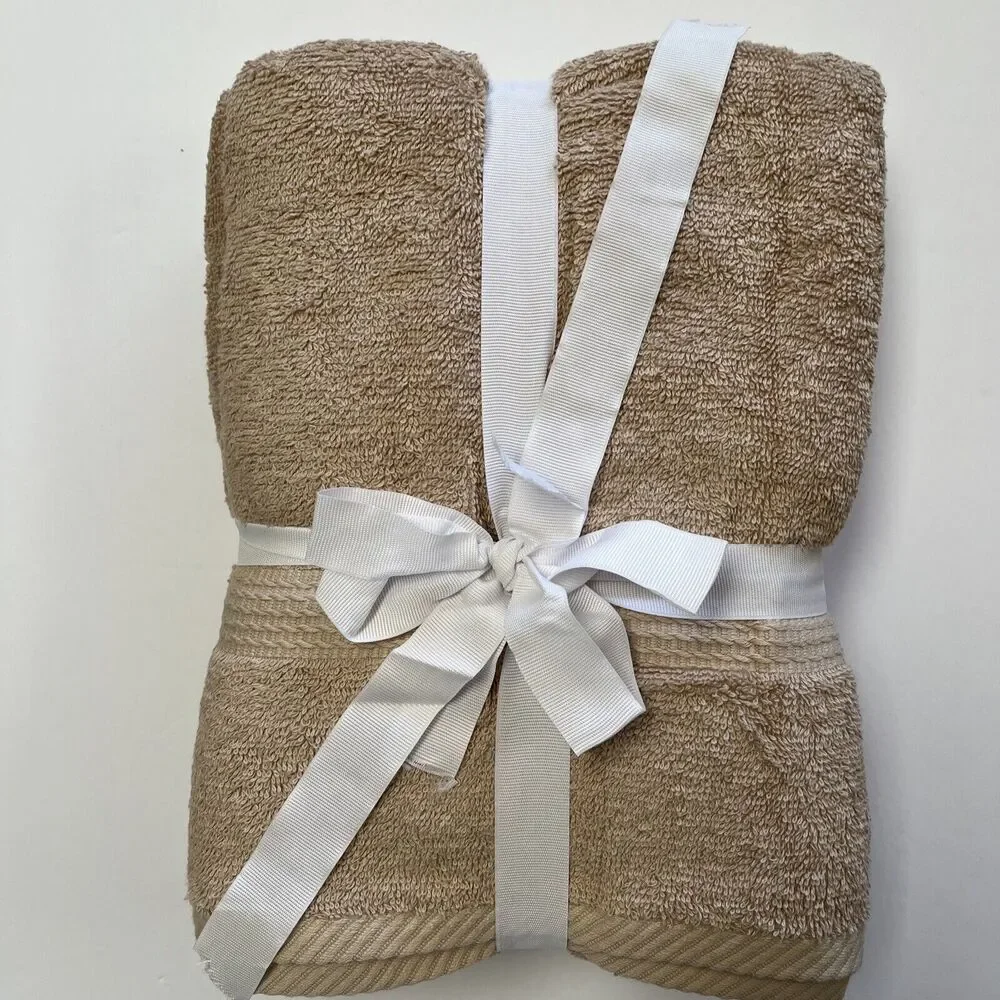 West Point Bath Towel Set Dark Linen 6 Pc Cotton Bath Hand Wash Soft Absorbent